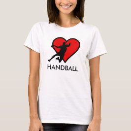 I like Handball with red heart modern design Tee Shirt