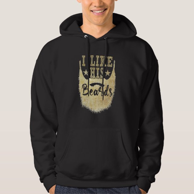 I Like His Beard I Like Her But  Matching Complime Hoodie (Framsida)