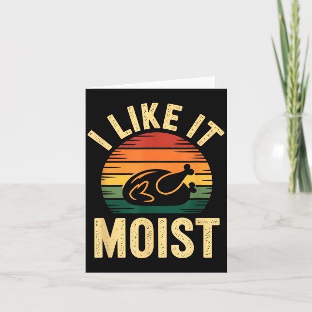 I Like It Moist Uni Kids Black Thanksgiving  Kort (Framsida)