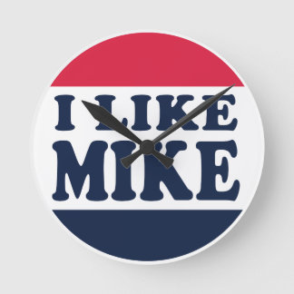 I-LIKE-MIKE-BUTTON RUND KLOCKA