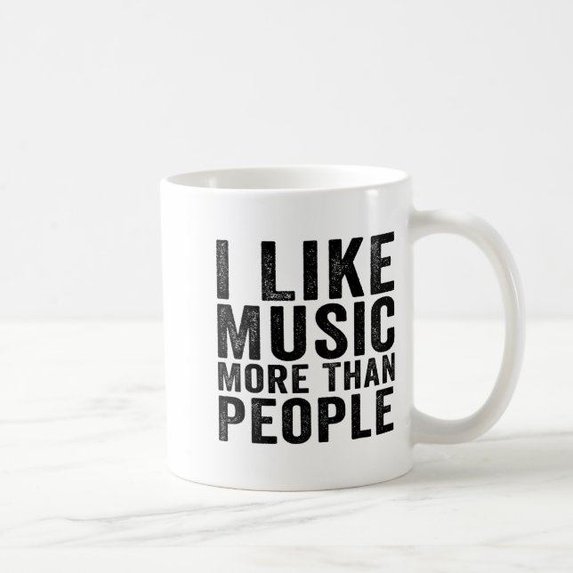 I Like Music More Than People Funny Musicians Sayi Kaffemugg (Höger)