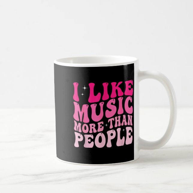 I Like Music More Than People Funny Musicians Sayi Kaffemugg (Höger)
