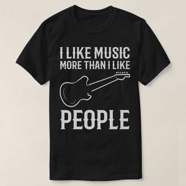 I like music Performer  T Shirt (Design framsida)