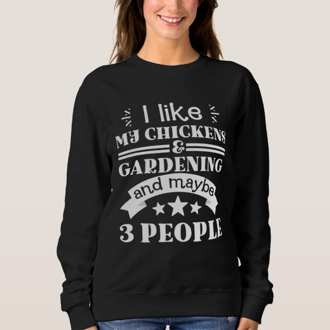 I like my chickens and gardening funny gifts garde t shirt (Framsida)