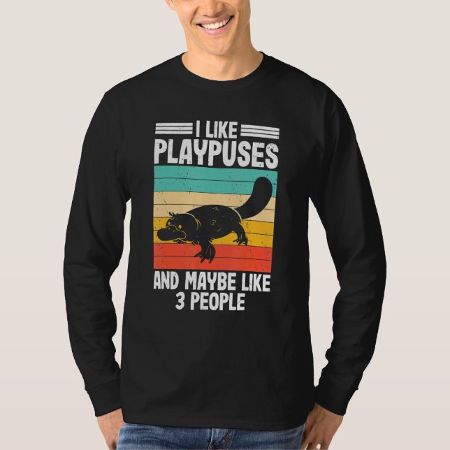 I Like Platypus  Pltypus Pladapus Platypus Kids T Shirt (Framsida)