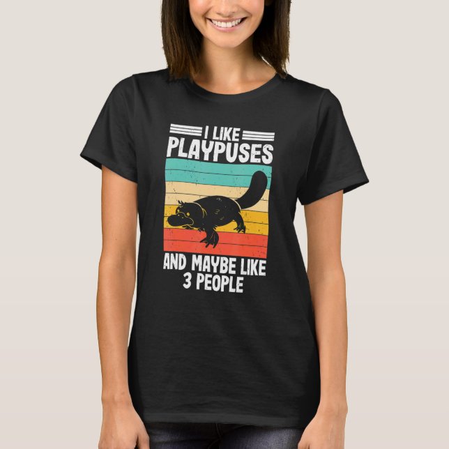 I Like Platypus  Pltypus Pladapus Platypus Kids T Shirt (Framsida)