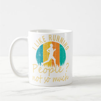 I Like Running People Not So Much Funny Running Kaffemugg
