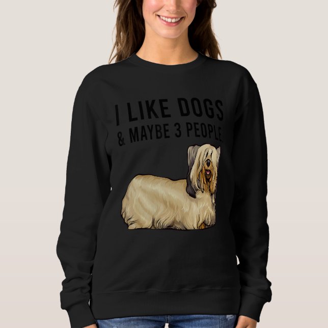 I Like Skye Terrier Dogs And Maybe 3 People T Shirt (Framsida)