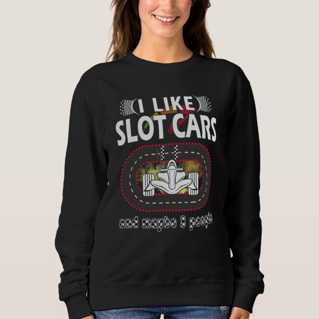 I like Slot Car Racing mini car Slot Car Track T Shirt (Framsida)