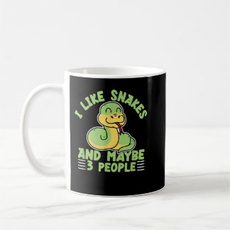 I Like Snakes And Maybe 3 People Reptile Lover Sna Kaffemugg