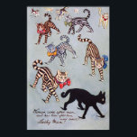 I Like The Black Cat, Louis Wain Poster<br><div class="desc">Louis Wain (5 August 1860 – 4 July 1939) was an English artiste known for his drawings, which consistently featured anthropomorphized large-eyed cats and kittens. In his later years he may have suffered from schizophrenia (although this claim is disputed), which, according to some psychiatrists, can be seen in his works. Quote:Wikipedia</div>