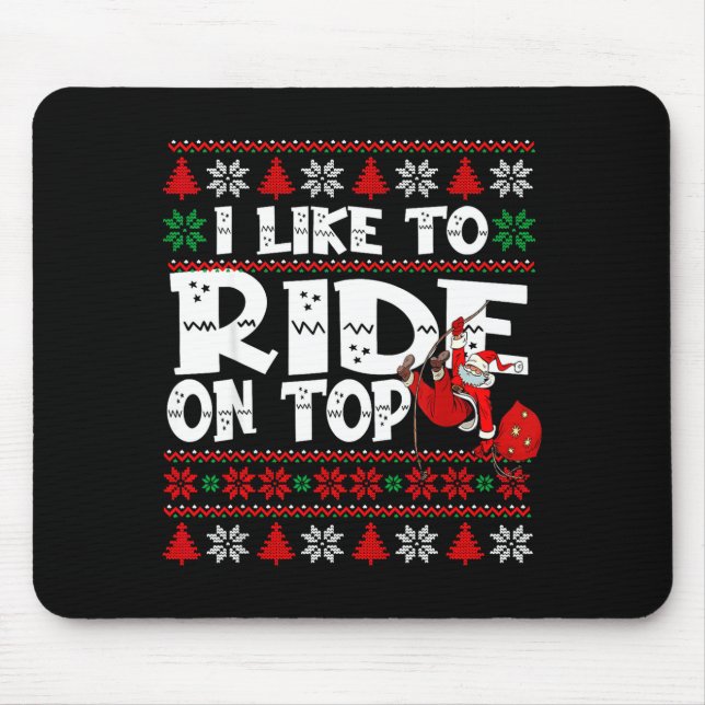 I Like To Ride On Top Funny Naughty Xmas Couple Ma Musmatta (Framsidan)