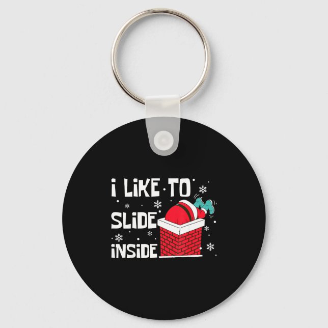 I Like To Ride On Top I Like To Slide Inside Coupl Nyckelring (Framsida)