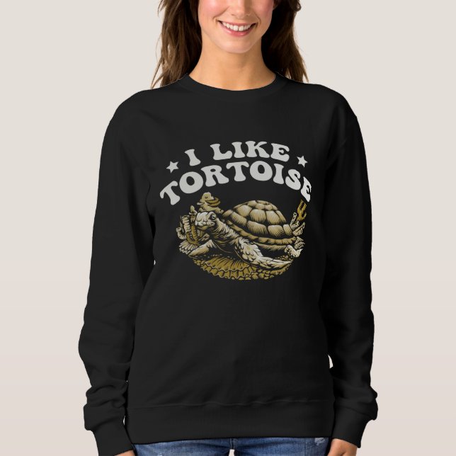 I Like Tortoise Sea Turtle  Marine Biologist  2 T Shirt (Framsida)
