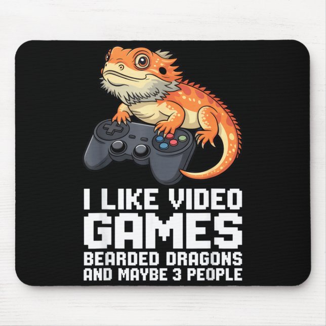 I Like Video Games Bearded Dragon Gamer Introvert  Musmatta (Framsidan)