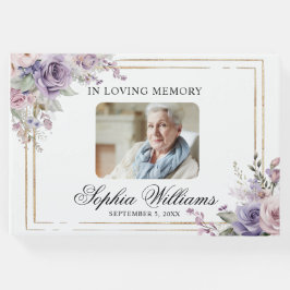 I Lila av minnesutrymme och  Rosa ros-begravning Gästböcker