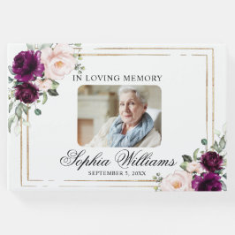 I Lila av minnesutrymme och  Rosa ros-begravning Gästböcker