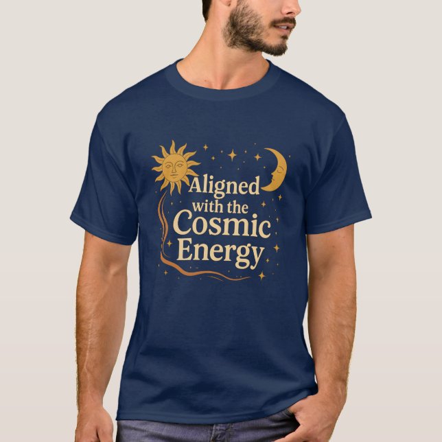 I linje med den kosmiska energin Boho Celestial T Shirt (Framsida)