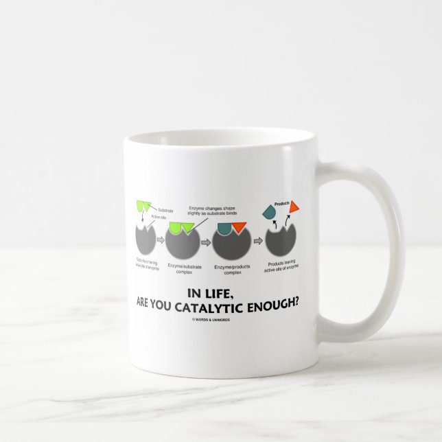 I liv är du som är katalytisk nog? (Enzym) Kaffemugg (Höger)