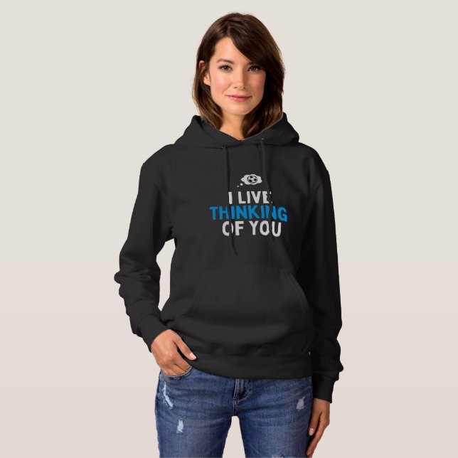 I Live thinking of you football T Shirt (Hel framsida)