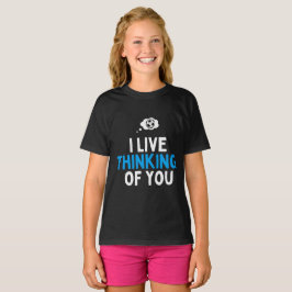 I Live thinking of you football T Shirt
