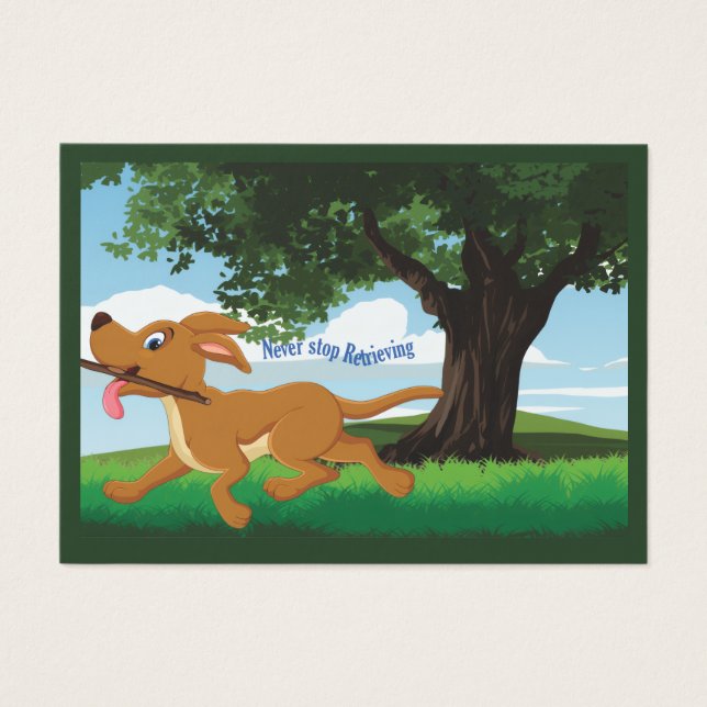 I Live to retrieve Visitkort (Framsidan)