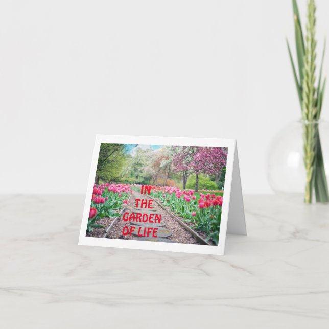 I LIVSLIDENS GARDEN ÄR DU DEN BÄSTA FLODRAREN KORT (Framsida)