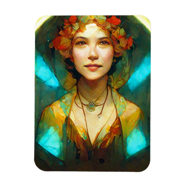 I Ljuset Art nouveau Fantasy Magnet (Vertikal)