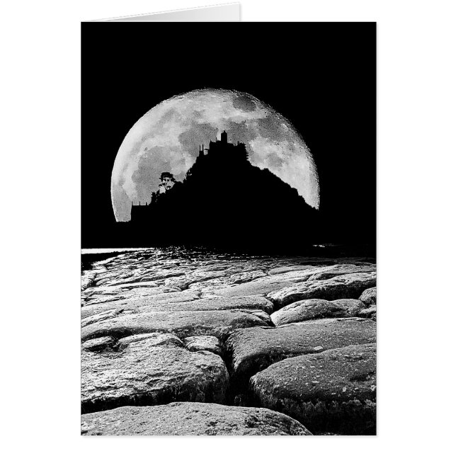 I ljuset av silvret måne. hälsningskort (Framsidan)