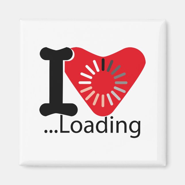 I LOADING HEART BY MASANSER PIXELAT MAGNET (Framsidan)