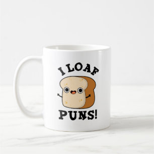 I Loaf Puns Funny Bread Pun Kaffemugg
