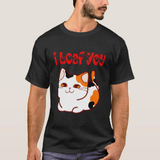 I Loaf You Cat Pun Humor T Shirt