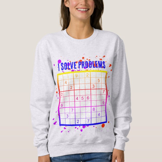 I Lös problem SUDOKU T Shirt (Framsida)