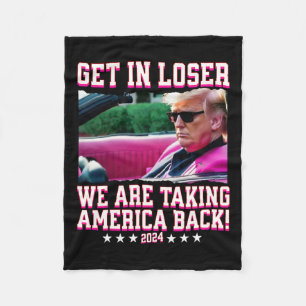 I Loser tar vi tillbaka Amerika Rosa Trump 202 Fleecefilt