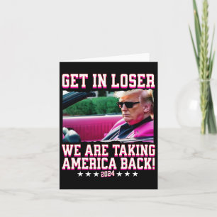 I Loser tar vi tillbaka Amerika Rosa Trump 202 Kort