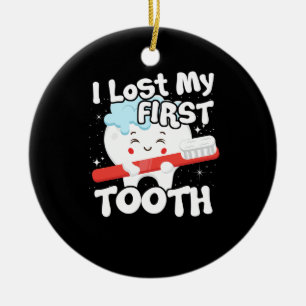 I Lost My First Tooth Cute Baby Tooth Out Gift Julgransprydnad Keramik