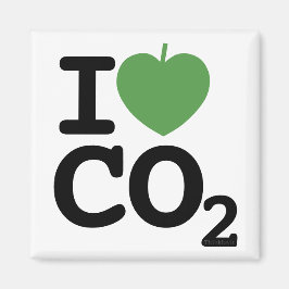 I Löv CO2 - I kärlek koldioxidkylskåp Magnet