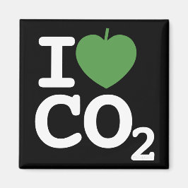 I Löv CO2 - I kärlek-kolhaltig koldioxidsvart kyla Magnet