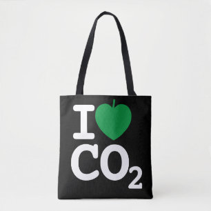 I Löv CO2 - Kärlek Black Tote Bag Tygkasse