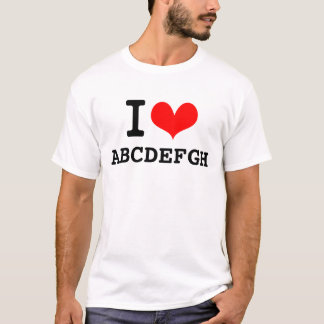I Love ~(5~8文字) Tröja