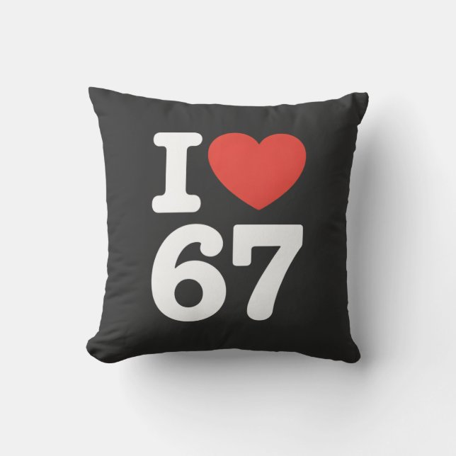 I Love 67  Kudde (Framsida)