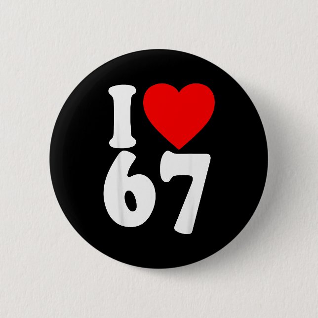 I Love 67 Meme Six Seven Matching Couples Valentin Knapp (Framsida)