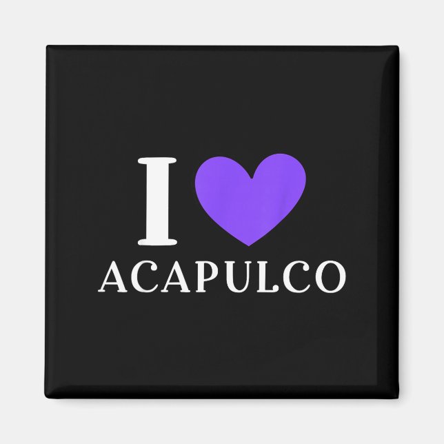 I Love Acapulco Mexico Vacation _2  Magnet (Framsidan)