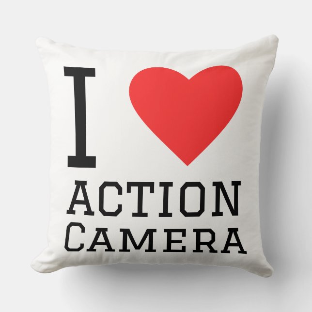 I love action camera kudde (Framsida)