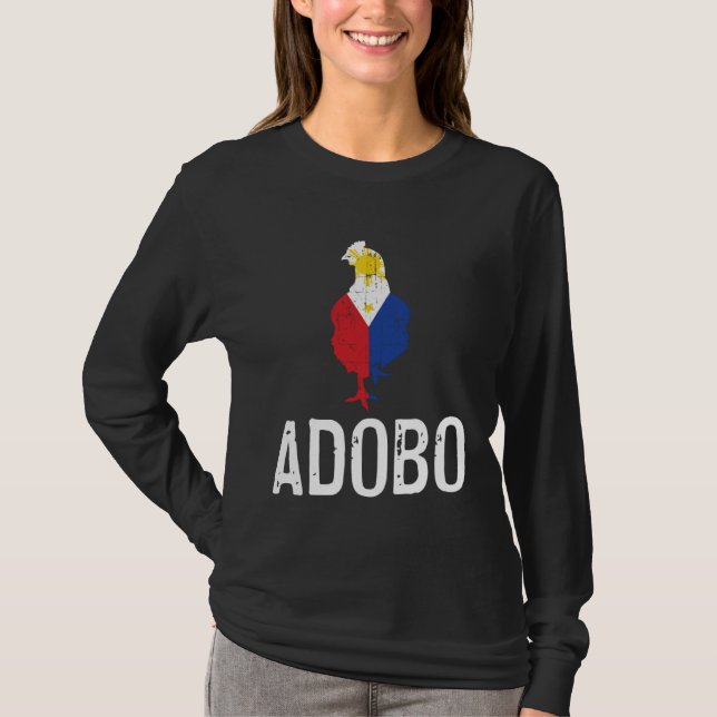 I Love Adobo Chicken  Filipino Philippines Food Cu T Shirt (Framsida)
