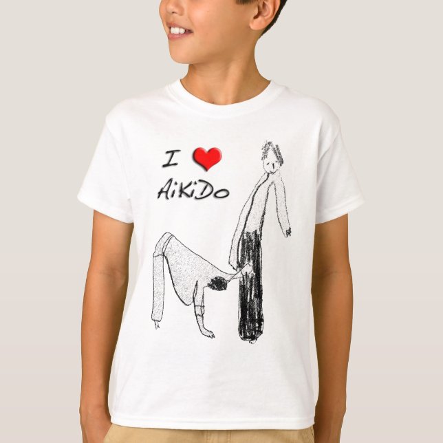 I love Aikido - Sankyo T Shirt (Framsida)