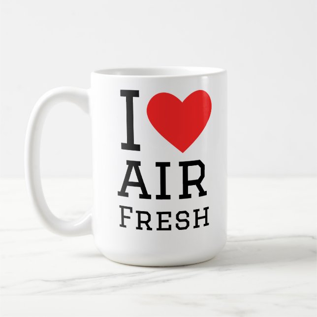 I love air fresh  kaffemugg (Vänster)