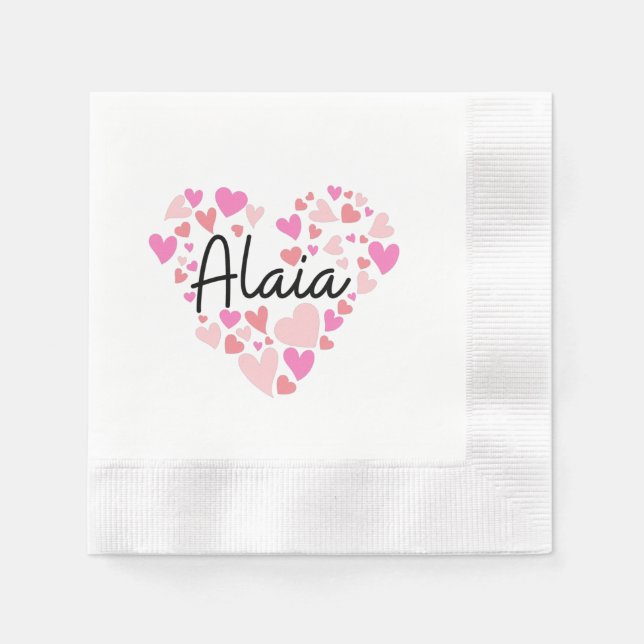 I love Alaia - hearts for Alaia Pappersservett (Framsidan)