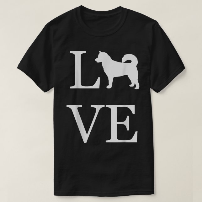I Love Alaskan Malamute Dog Lover White Graphic Pe T Shirt (Design framsida)