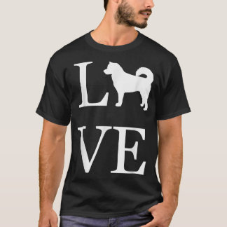 I Love Alaskan Malamute Dog Lover White Graphic Pe T Shirt
